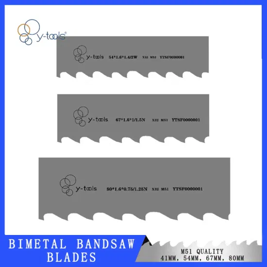 12850mm*80*1.6 M51 Metal Saw Blades High Speed Steel Bimetal Bandsaw Blades